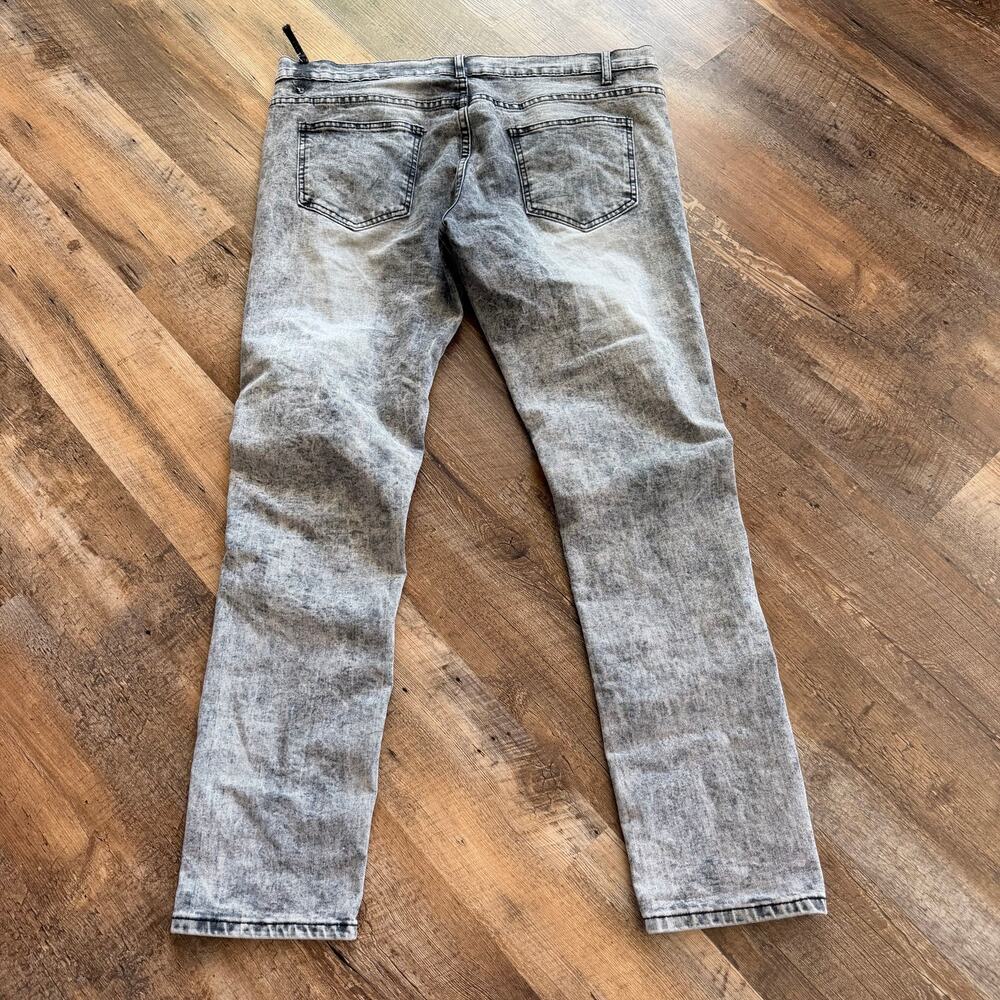 Blue Cult Distressed Blue Gray Jeans Size 36 Slim Straight Grunge